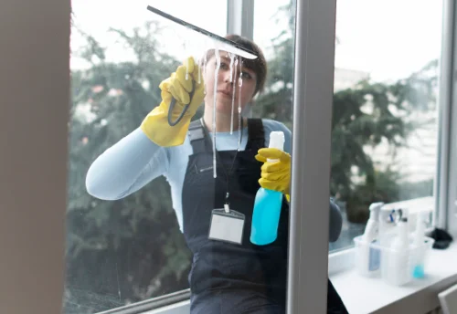 Nettoyage de vitres intérieures et extérieures à la Grandville